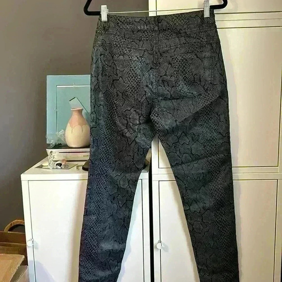 Snake Print Denim Pants - Picture 3 of 4